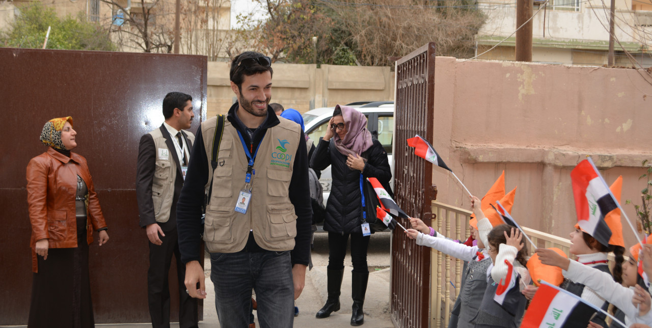 Gli operatori COOPI visitano le scuole di Qayyarah