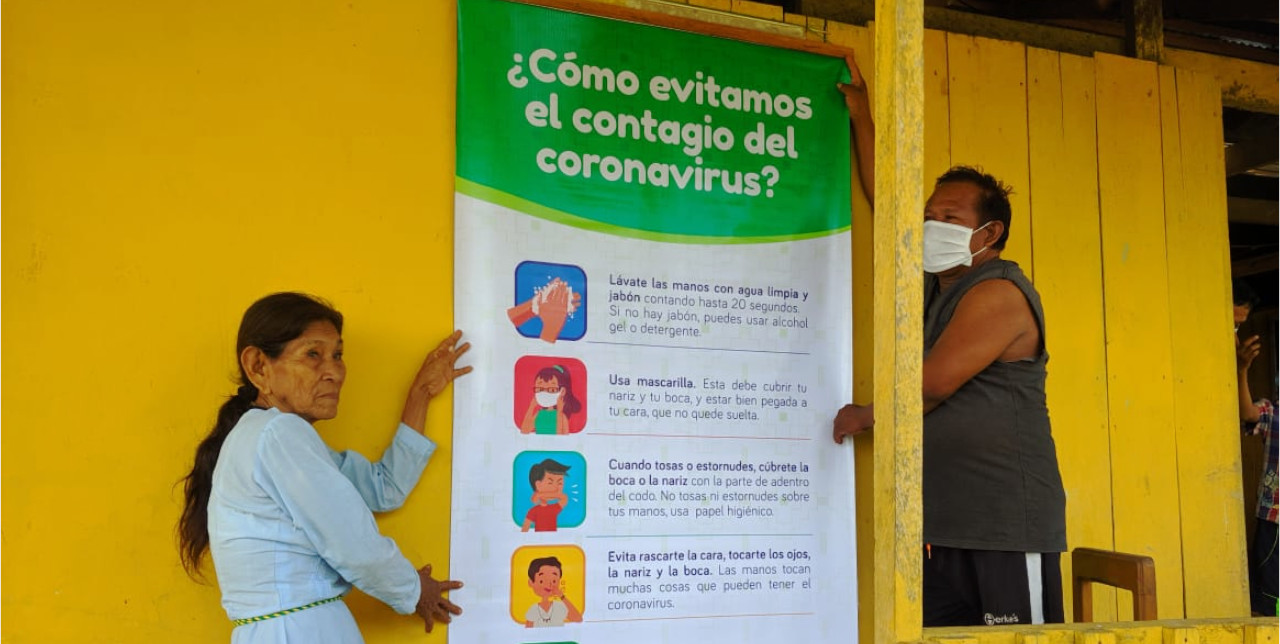 Covid-19. En el Perù distribuímos kit a las familias indigenas de la región amazonica