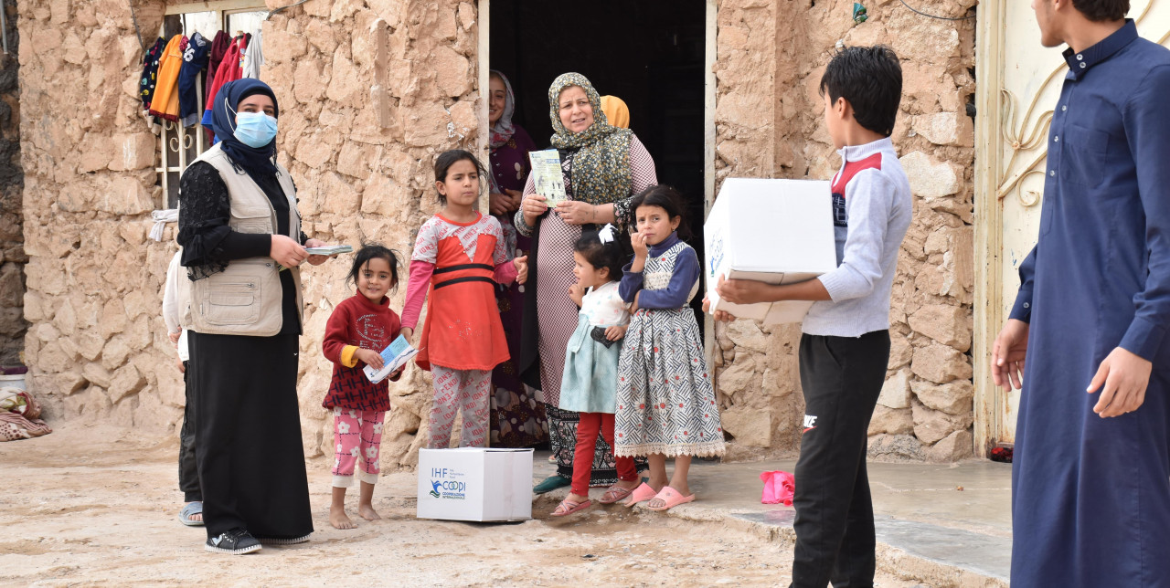 Iraq. Hilwa and her child now have access to proper sanitation facilities
