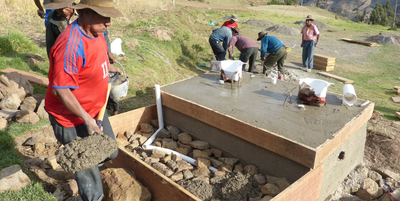 Bolivia. Community-built toilets against open defecation