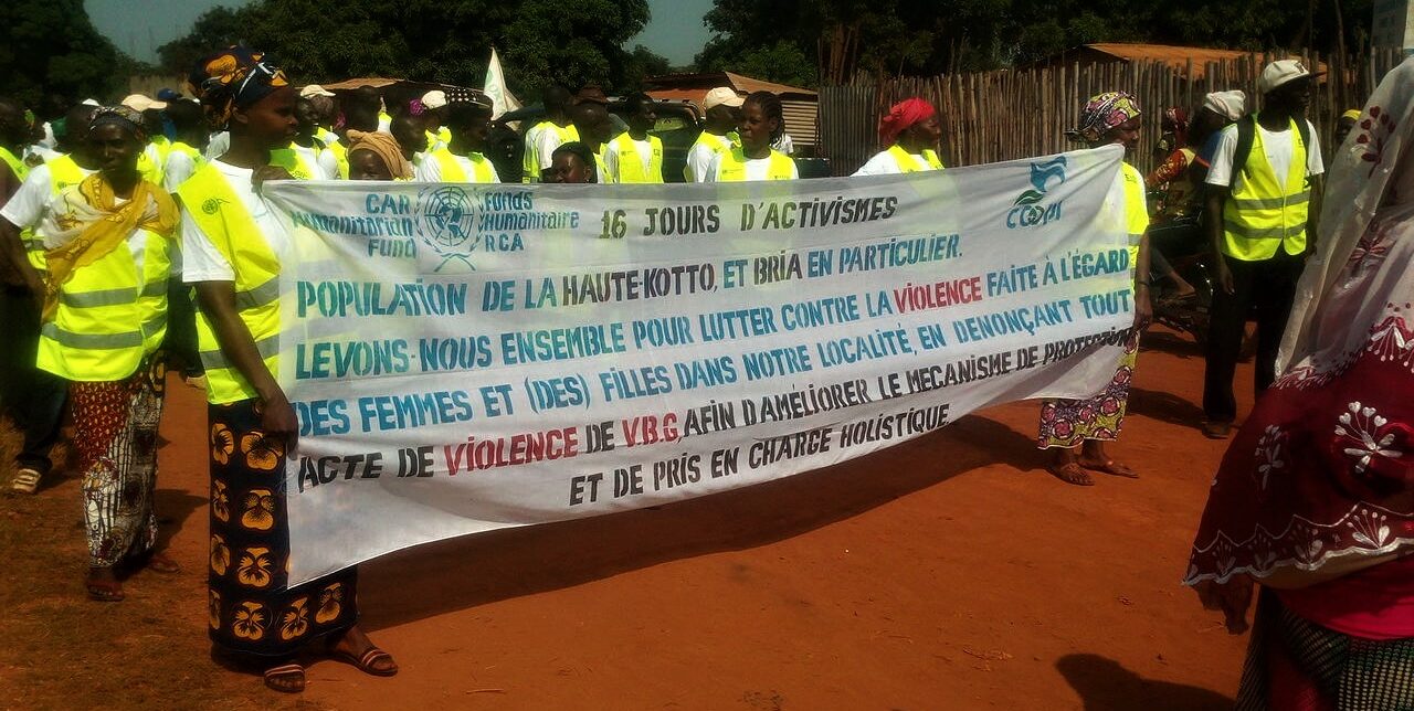 Bria. 2,700 people together against gender-based violence