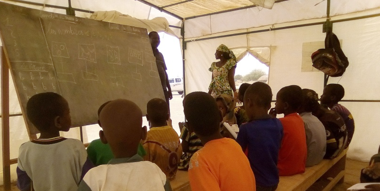 Kananga. Education for children repatriated from Angola
