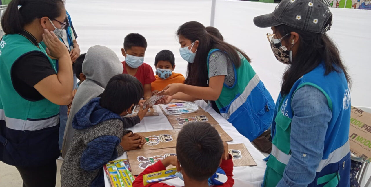 Peru. Shipibo Conibo community at the information fair on disaster risk management