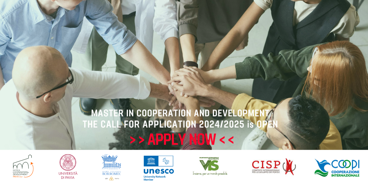Master in Cooperazione e Sviluppo. Aperte le iscrizioni a Pavia