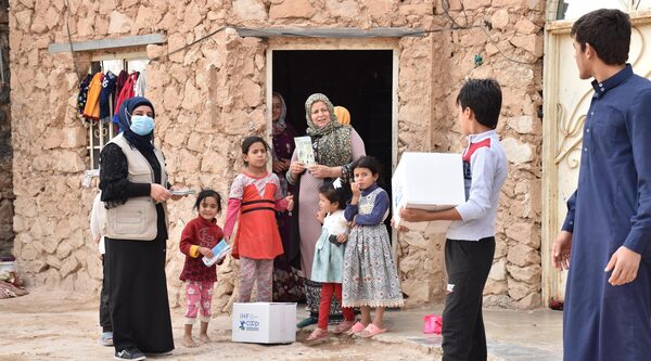Iraq. Hilwa and her child now have access to proper sanitation facilities
