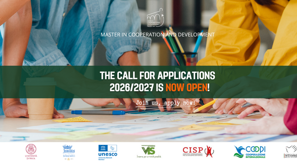 Master in Cooperazione e Sviluppo. Aperte le iscrizioni a Pavia